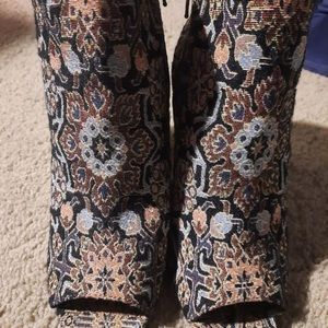 Multi colored heels.